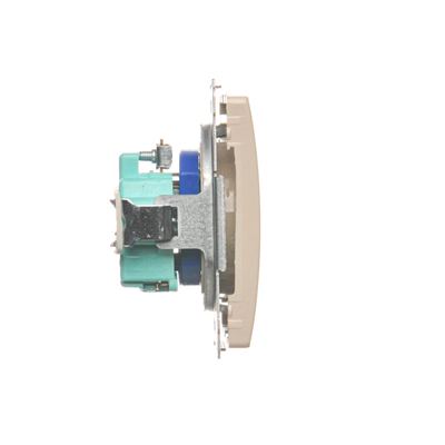 DATA plug socket with grounding and authorization key (module) 16A 230V beige