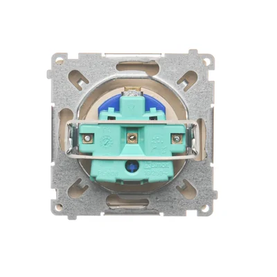 DATA plug socket with grounding and authorization key (module) 16A 230V beige