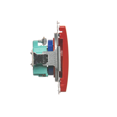 DATA plug socket with grounding and authorization key (module) 16A 230V red