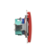 DATA plug socket with grounding and authorization key (module) 16A 230V red