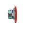 DATA plug socket with grounding and authorization key (module) 16A 230V red
