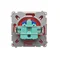 DATA plug socket with grounding and authorization key (module) 16A 230V red