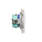 DATA plug socket with grounding and authorization key (module) 16A 250V white