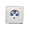 DATA plug socket with grounding and authorization key (module) 16A 250V white