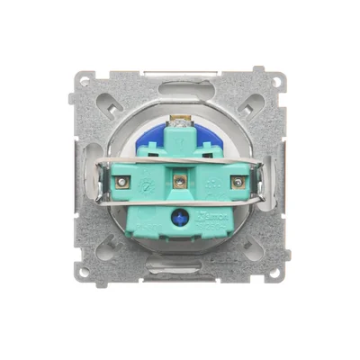 DATA plug socket with grounding and authorization key (module) 16A 250V white