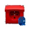 DATA socket for IP44 version (module) 230V, red