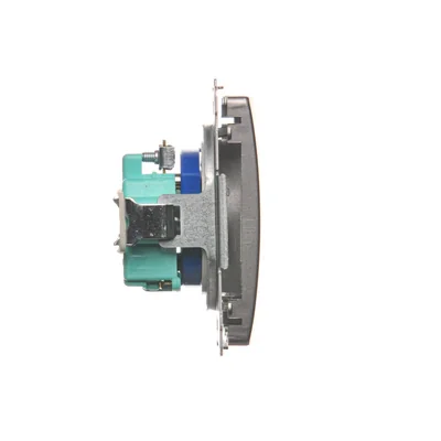 DATA socket (module), 230V, metallic stainless steel