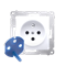DATA socket with authorization key (module) 16A 230V white screw terminals
