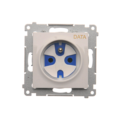 DATA socket with authorization key (module) 16A 230V white screw terminals