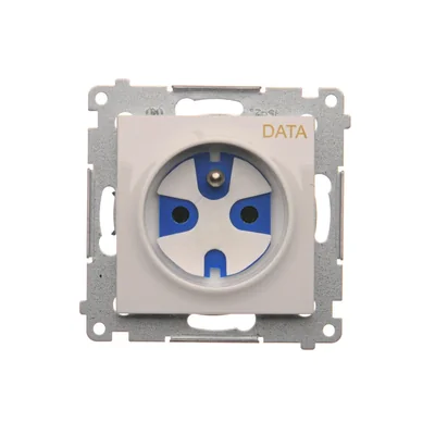 DATA socket with authorization key (module) 16A 230V white screw terminals