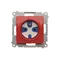 DATA socket with authorization key (module) 16A 250V red screw terminals