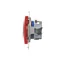 DATA socket with authorization key (module) 16A 250V red screw terminals