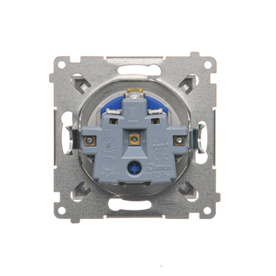 DATA socket with authorization key (module) 16A 250V screw terminals silver (metallic)