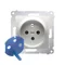 DATA socket with authorization key (module) 16A 250V screw terminals silver (metallic)