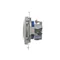 DATA socket with authorization key (module) 16A 250V screw terminals silver (metallic)