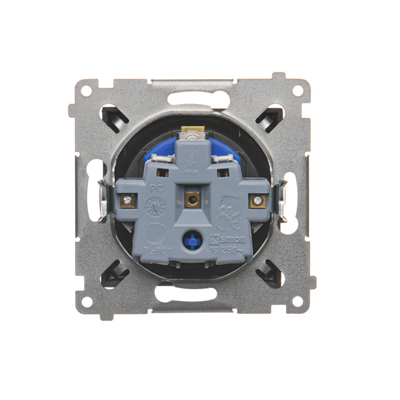 DATA socket with authorization key (module) 230V, brown matt metallic