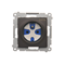 DATA socket with authorization key (module) 230V, brown matt metallic