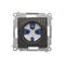 DATA socket with authorization key (module) 230V, brown matt metallic