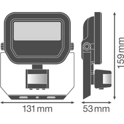 ДАТЧИК ПРОЖЕКТОРА 10 Вт LED прожектор 10W 1200lm 4000K NW IP65 чорний