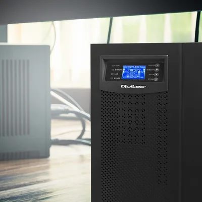 ДБЖ Qoltec Online | Чиста синусоїда | 10 кВА | 8 кВт | РК-дисплей | USB