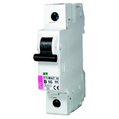 DC circuit breaker ETIMAT10 1P 6kA B 10A DC