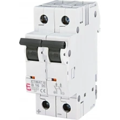 DC circuit breaker ETIMAT10 2P 6kA B 16A DC