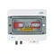 DCAC hermetická IP65 EMITER připojovací deska s DC Dehn 1000V svodič přepětí typ 1+2 1 x PV string 1 x MPPT AC Dehn svodič přepětí typ 1+2 10A 3-F