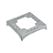 DCS ALU Base for floor trunking 1 notch 85x18 and 3 notches 130x18 stainless steel