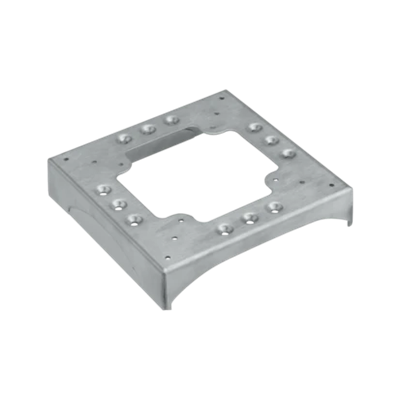 DCS ALU Base pour goulotte de sol 1 découpe 130x18 et 3 découpes 85x18 Inox