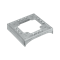 DCS ALU Base pour goulotte de sol 1 découpe 130x18 et 3 découpes 85x18 Inox