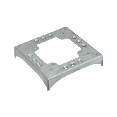 DCS ALU Base pour goulotte de sol 1 encoche 85x18 et 3 encoches 130x18 Inox