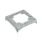 DCS ALU Base pour goulotte de sol 1 encoche 85x18 et 3 encoches 130x18 Inox