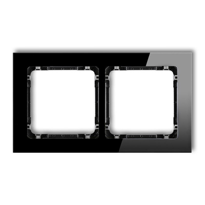 DECO Cadre double universel effet verre noir