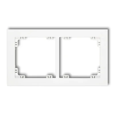 DECO Cadre double universel passe-partout blanc