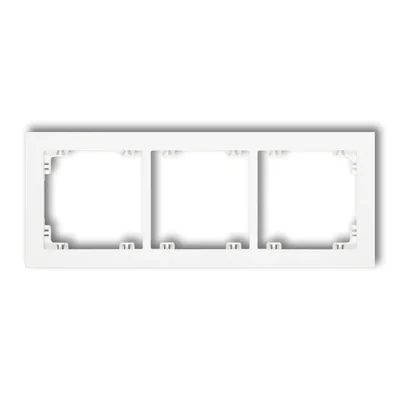 DECO Cadre triple universel blanc mat