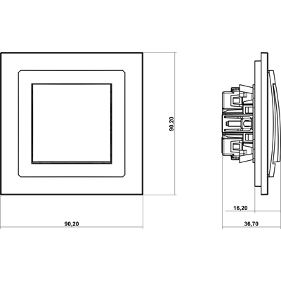 DECO Candlestick Verbindungsmechanismus grau matt