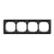 DECO Cornice quadrupla universale, nero opaco