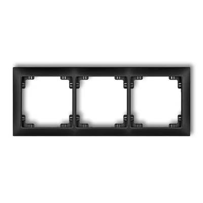 DECO Cornice tripla universale, nero opaco