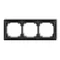 DECO Cornice tripla universale, nero opaco