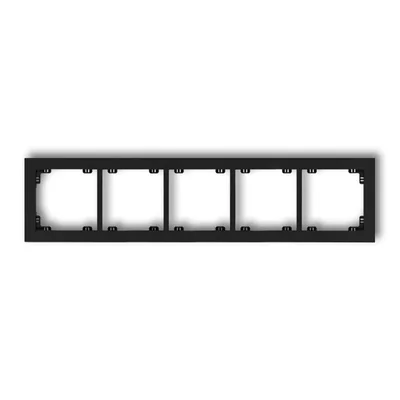 DECO Cornice universale a cinque pieghe, nera opaca