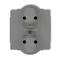 DECO Double socket mechanism for frame with grounding 2x(2P+Z) (current circuit shutters) matt gray