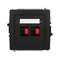 DECO Double speaker socket mechanism, matt black