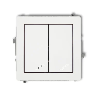 DECO Double staircase switch mechanism, matt white