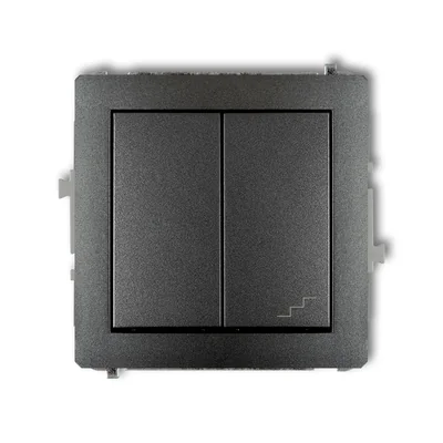 DECO Einpoliger Schaltermechanismus mit Treppenkantenprofil (gemeinsame Stromversorgung) Graphit
