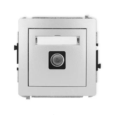 DECO Einzel-TV-Antennenbuchse, silbermetallic