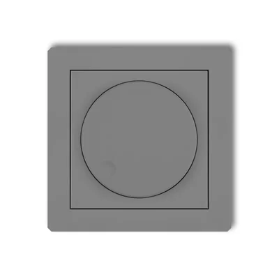 DECO Elektronischer Druck-Dreh-Lichtschaltermechanismus, mattgrau