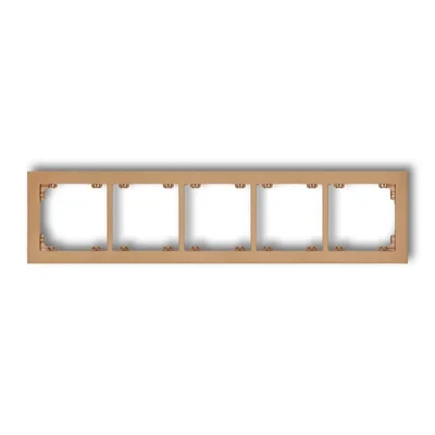 DECO Five-gang universal frame, golden metallic