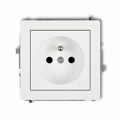 DECO Grounded single socket mechanism white