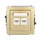 DECO Meccanismo a doppia presa per computer 2xRJ45, cat. 5e, 8 pin dorati