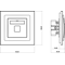 DECO Mechanismus der Computersteckdose, einzeln schwarz, 1xRJ45